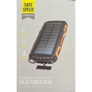 Outdoor Protection Solar Power Bank Charging Flashlight IOS or Android CompatNEW